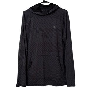 Mens Under Armour Gray Velocity Jacquard Lightweight Hoodie